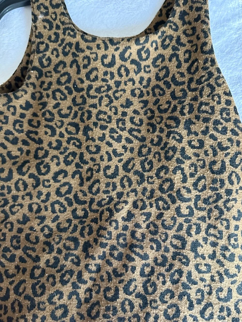 Old Navy Girls' Leopard Print Tank Dress in Brown and Black